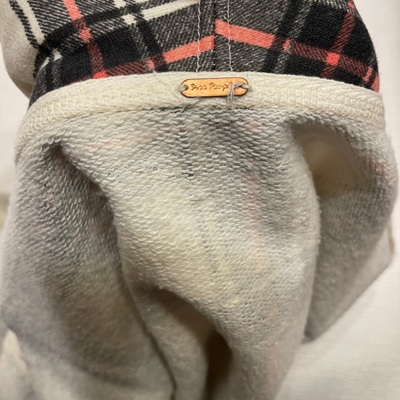 free people plaid sweatshirt - Picture 4 of 5